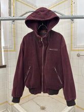 Load image into Gallery viewer, 1990s Katharine Hamnett Burgundy Hooded Bomber - Size M