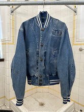 Load image into Gallery viewer, 1980s Katharine Hamnett Denim Teddy Jacket with Hidden Cargo Pocket - Size L