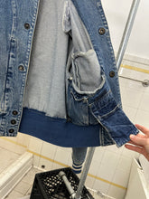 Load image into Gallery viewer, 1980s Katharine Hamnett Denim Teddy Jacket with Hidden Cargo Pocket - Size L