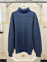 Load image into Gallery viewer, 1980s Issey Miyake Blue Scale Knit Turtleneck Sweater - Size L