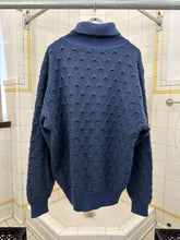 Load image into Gallery viewer, 1980s Issey Miyake Blue Scale Knit Turtleneck Sweater - Size L