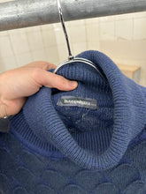 Load image into Gallery viewer, 1980s Issey Miyake Blue Scale Knit Turtleneck Sweater - Size L