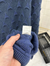 Load image into Gallery viewer, 1980s Issey Miyake Blue Scale Knit Turtleneck Sweater - Size L