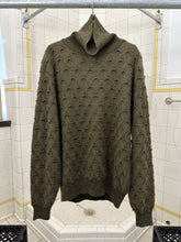 Load image into Gallery viewer, 1980s Issey Miyake Green Scale Knit Turtleneck Sweater - Size L