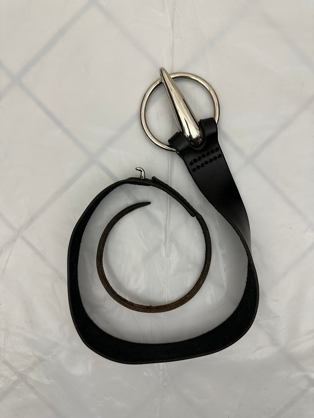 1970s Issey Miyake Leather Rat Tail Belt - Size XS