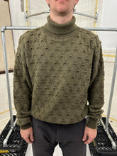 Load image into Gallery viewer, 1980s Issey Miyake Green Scale Knit Turtleneck Sweater - Size L