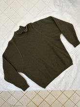 Load image into Gallery viewer, 1980s Marithe Francois Girbaud Batwing Rib Knit Sweater with Zippered Collar - Size L