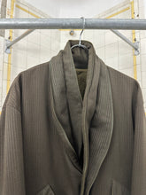Load image into Gallery viewer, 1980s Issey Miyake Green Striped Coach Jacket with Expandable Lapel - Size M