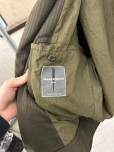 Load image into Gallery viewer, 1980s Issey Miyake Green Striped Coach Jacket with Expandable Lapel - Size M
