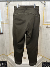 Load image into Gallery viewer, 1980s Issey Miyake Green Striped Pleated Trousers with Zippered Backpockets - Size M