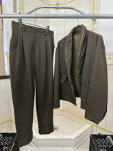 Load image into Gallery viewer, 1980s Issey Miyake Green Striped Pleated Trousers with Zippered Backpockets - Size M
