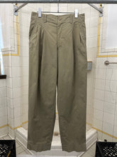 Load image into Gallery viewer, 1980s Issey Miyake Pleated Khaki Trousers with Zippered Backpockets - Size S