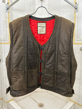 Load image into Gallery viewer, 1980s Marithe Francois Girbaud x Compagnie Des Montagnes &amp; Des Forets Leather Hunting Vest - Size L