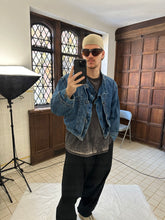 Load image into Gallery viewer, 1980s Marithe Francois Girbaud Denim Faux Layered Jacket with Adjustable Neck - Size M