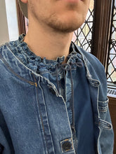 Load image into Gallery viewer, 1980s Marithe Francois Girbaud Denim Faux Layered Jacket with Adjustable Neck - Size M