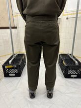 Load image into Gallery viewer, 1980s Issey Miyake Green Striped Pleated Trousers with Zippered Backpockets - Size M