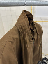 Load image into Gallery viewer, 1980s Vintage Brown Trench Coat with Pleated Bib and Shoulderpads - Size S