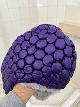 Load image into Gallery viewer, 2000s Issey Miyake Bubble Wrap Liner Hat in Purple - Size OS