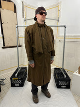 Load image into Gallery viewer, 1980s Vintage Brown Trench Coat with Pleated Bib and Shoulderpads - Size S