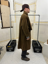 Load image into Gallery viewer, 1980s Vintage Brown Trench Coat with Pleated Bib and Shoulderpads - Size S