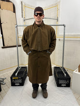 Load image into Gallery viewer, 1980s Vintage Brown Trench Coat with Pleated Bib and Shoulderpads - Size S