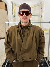 Load image into Gallery viewer, 1980s Vintage Brown Trench Coat with Pleated Bib and Shoulderpads - Size S