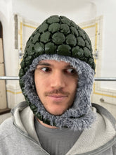 Load image into Gallery viewer, 2000s Issey Miyake Bubble Wrap Liner Hat in Green - Size OS