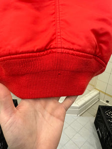 1980s Armani Wide Padded Vest in Red - Size L