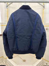 Load image into Gallery viewer, 1990s Armani Textured Nylon Bomber with Blue Contrast Seam Detail - Size XL
