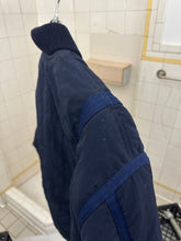 Load image into Gallery viewer, 1990s Armani Textured Nylon Bomber with Blue Contrast Seam Detail - Size XL
