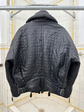 Load image into Gallery viewer, ss1992 Issey Miyake Black Quilted Leather Jacket with Cargo Pockets and Expandable Collar - Size M