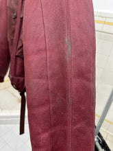Load image into Gallery viewer, aw1983 Claude Montana Red Fighter Jet Shearling Jacket - Size L