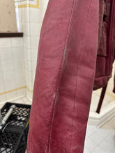 Load image into Gallery viewer, aw1983 Claude Montana Red Fighter Jet Shearling Jacket - Size L