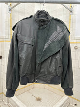 Load image into Gallery viewer, aw1983 Claude Montana Fighter Jet Bomber with Suede Asymmetric Shoulder Cape - Size M