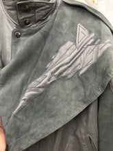Load image into Gallery viewer, aw1983 Claude Montana Fighter Jet Bomber with Suede Asymmetric Shoulder Cape - Size M