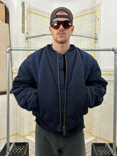 Load image into Gallery viewer, 1990s Armani Textured Nylon Bomber with Blue Contrast Seam Detail - Size XL
