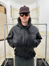 Load image into Gallery viewer, ss1992 Issey Miyake Black Quilted Leather Jacket with Cargo Pockets and Expandable Collar - Size M