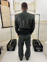 Load image into Gallery viewer, aw1983 Claude Montana Fighter Jet Bomber with Suede Asymmetric Shoulder Cape - Size M