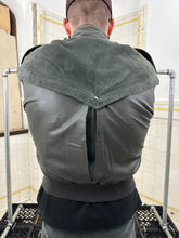 Load image into Gallery viewer, aw1983 Claude Montana Fighter Jet Bomber with Suede Asymmetric Shoulder Cape - Size M
