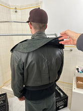 Load image into Gallery viewer, aw1983 Claude Montana Fighter Jet Bomber with Suede Asymmetric Shoulder Cape - Size M