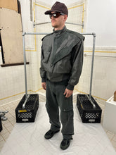 Load image into Gallery viewer, aw1983 Claude Montana Fighter Jet Bomber with Suede Asymmetric Shoulder Cape - Size M