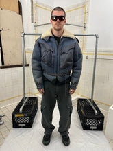 Load image into Gallery viewer, aw1983 Claude Montana Blue Fighter Jet Shearling Jacket - Size L