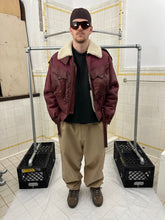 Load image into Gallery viewer, aw1983 Claude Montana Red Fighter Jet Shearling Jacket - Size L