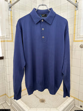 Load image into Gallery viewer, 1980s Claude Montana Blue Knit Polo - Size M