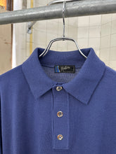 Load image into Gallery viewer, 1980s Claude Montana Blue Knit Polo - Size M
