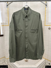 Load image into Gallery viewer, 1980s Claude Montana Green Button Down Shirt with Bartacked Collar - Size L