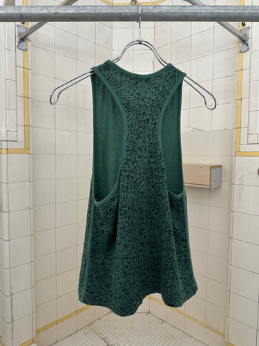 1980s Issey Miyake Green Camo Racer Tank - Size S