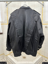 Load image into Gallery viewer, 1980s Vintage Leather Moto Jacket with Epaulets - Size L