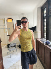 Load image into Gallery viewer, 1980s Issey Miyake Yellow Camo Racer Tank - Size S