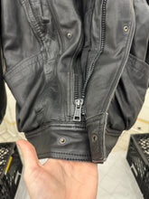 Load image into Gallery viewer, 1980s Vintage Leather Moto Jacket with Epaulets - Size L